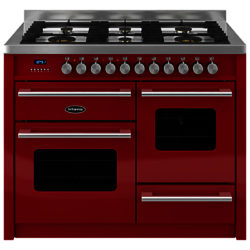 Britannia RC-11XGG-DE Delphi Dual Fuel Range Cooker Gloss Red